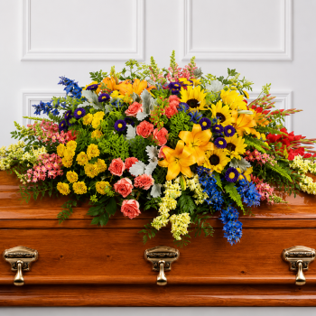 Colorful Reflections Casket Spray
