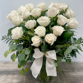 Two Dozen White Roses
