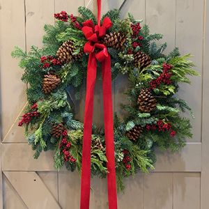 Velvet Noel Wreath