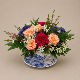 Dutch Garden Tea Cup Bouquet