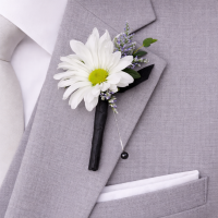 White Arthur Boutonniere
