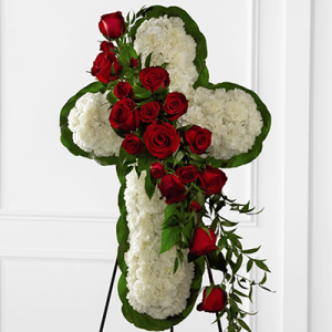 The Floral Cross Easel