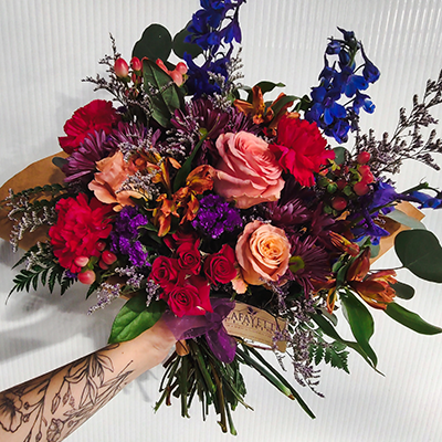 Grand Wrapped Bouquet – JJ's Flower Shop