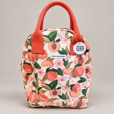 Floral Canvas Lunch Tote Bag