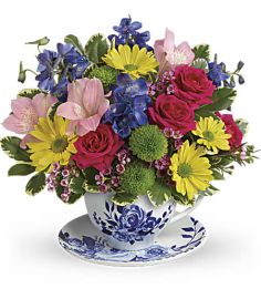 Dutch Garden Tea Cup Bouquet