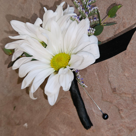 White Arthur Boutonniere