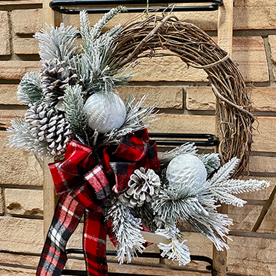 Frosty Winter Grapevine Wreath