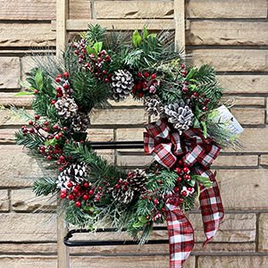 Berries & Pinecones Holiday Wreath