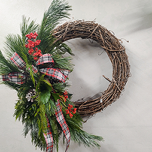 Berries & Pinecones Grapevine Wreath