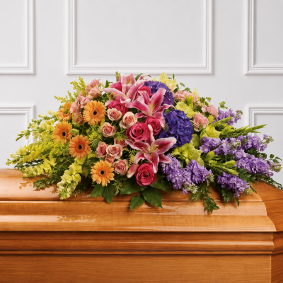 Garden Of Sweet Memories Casket Spray