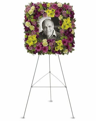Mosaic Of Memories Square Easel Wreath