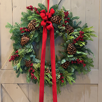 Velvet Noel Wreath