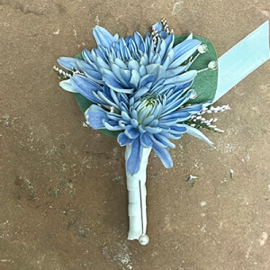 Blue Arthur Boutonniere