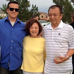 Tanner with grandparents, Gene and Evelyn