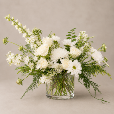 All White Meadow Bouquet