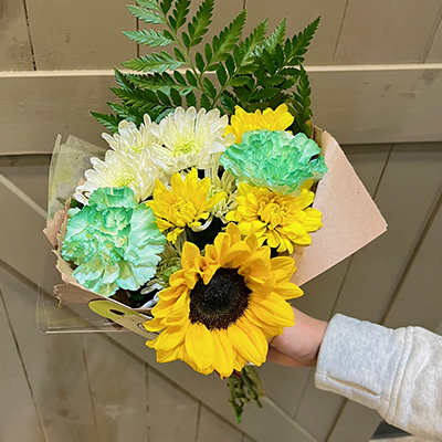 Small Lucky Blooms Wrapped Bouquet