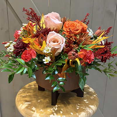 Modern Copper Centerpiece