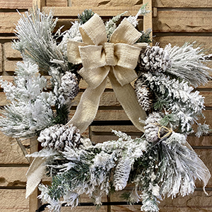 Rustic Flocked Wreath