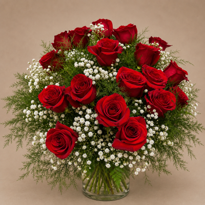 1.5 Dozen Red Rose Arrangement