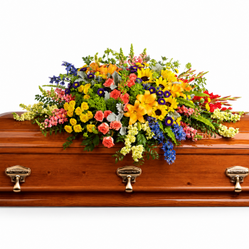 Colorful Reflections Casket Spray