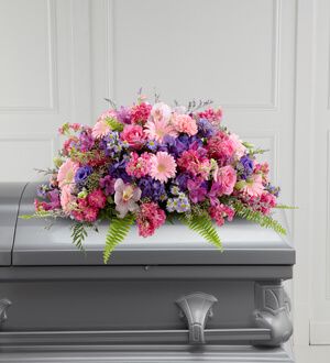 The Glorious Garden Casket Spray