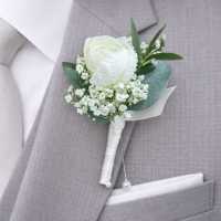 White Philip Boutonniere