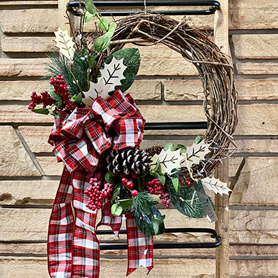 Deck The Holly Grapevine Wreath