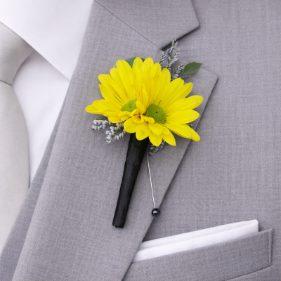 Yellow Arthur Boutonniere